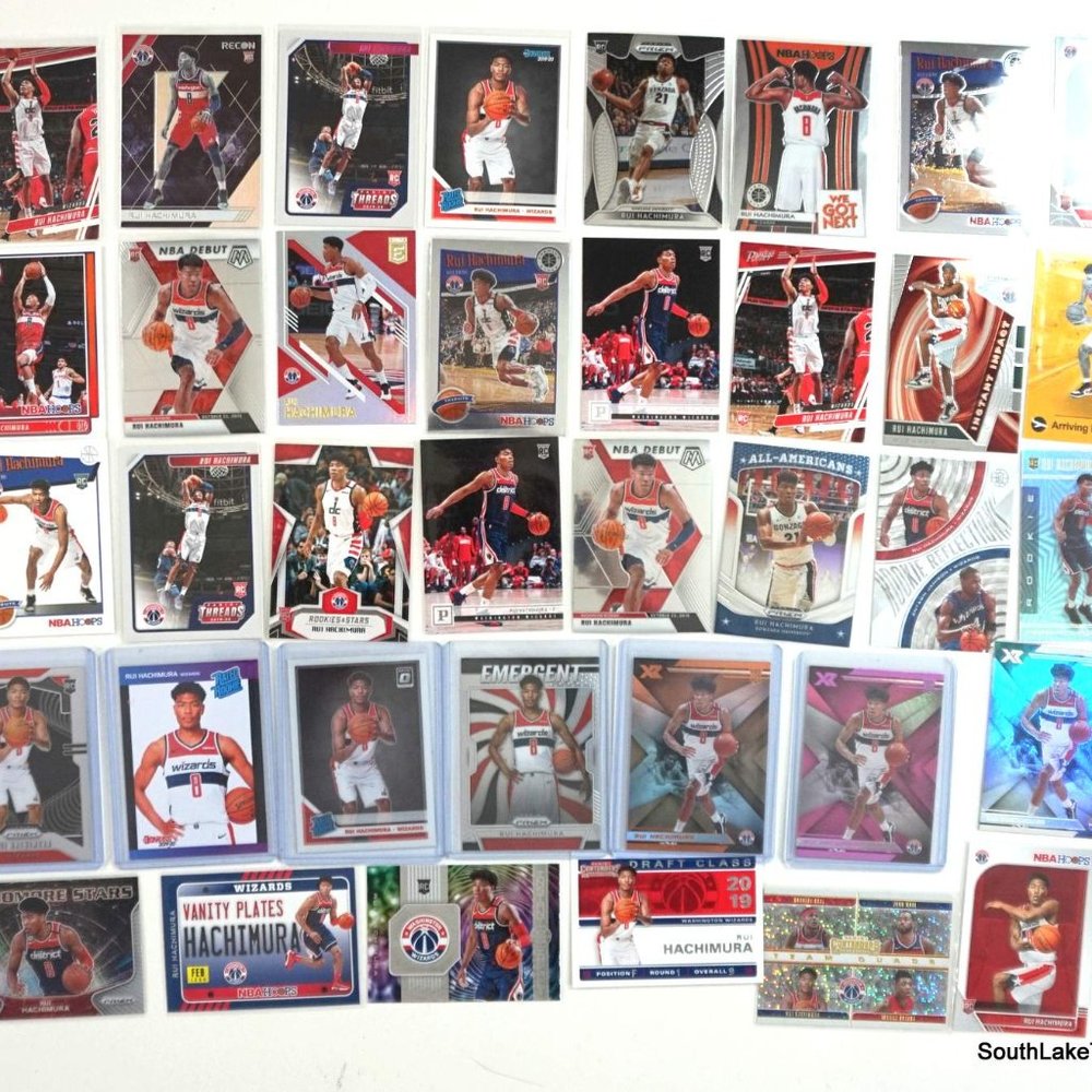 Rui Hachimura 37 Ct Card Lot Wizards Zags w/ RCs, SP, #'d & More!